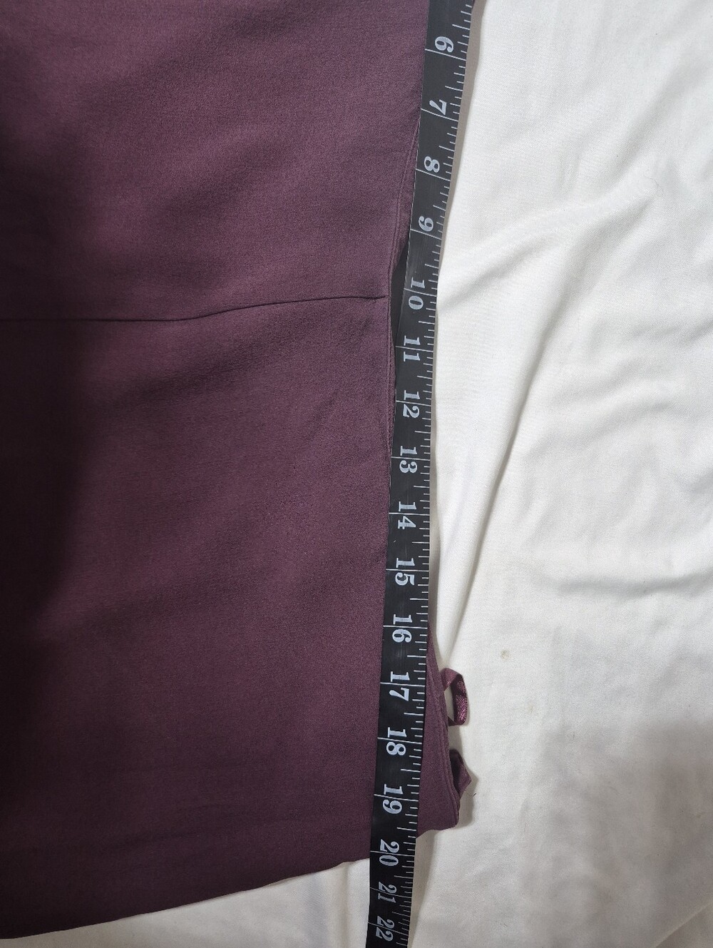 Eileen Fisher XL 100% Silk Wide Leg Pants Plum Purple Pull On - Picture 8 of 13